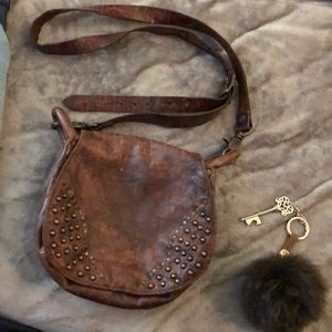 FRYE crossbody! Soft crackle leather with studs